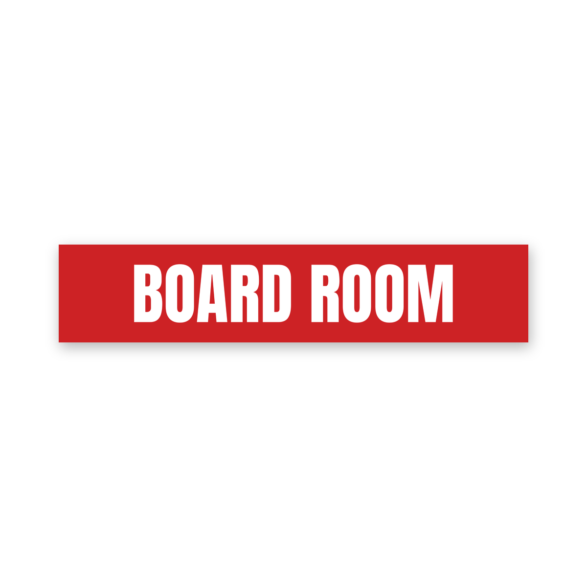 Board Room Sign, red and white, Australian made