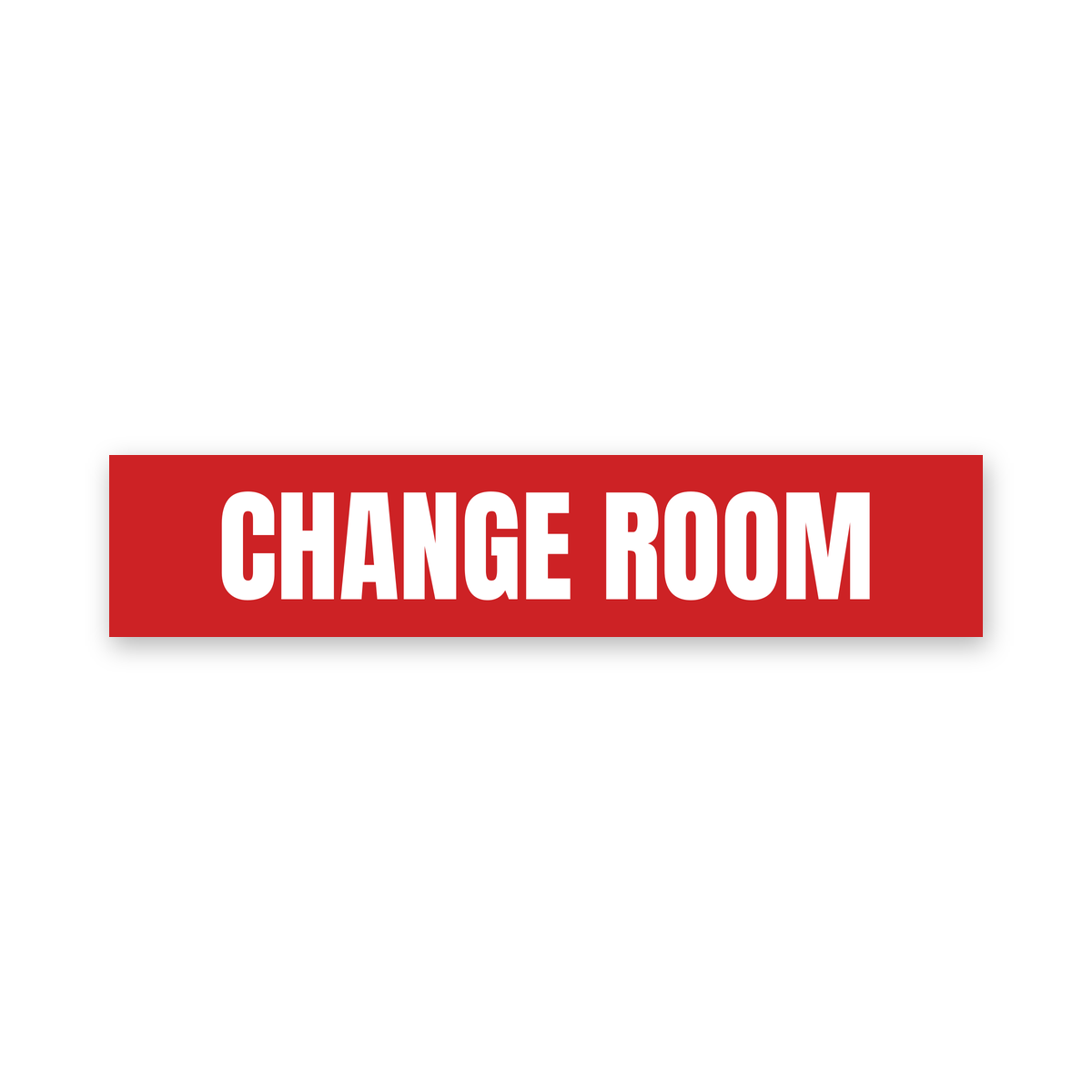 Change Room Sign, red and white, Australian made