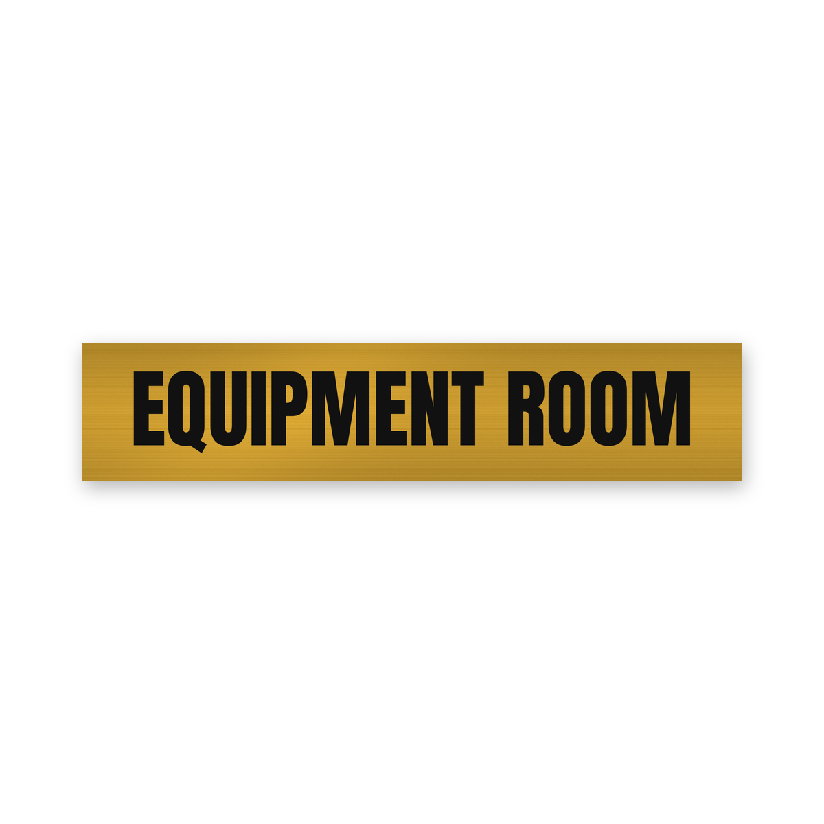 Equipment Room Sign, brushed gold and black, Australian made