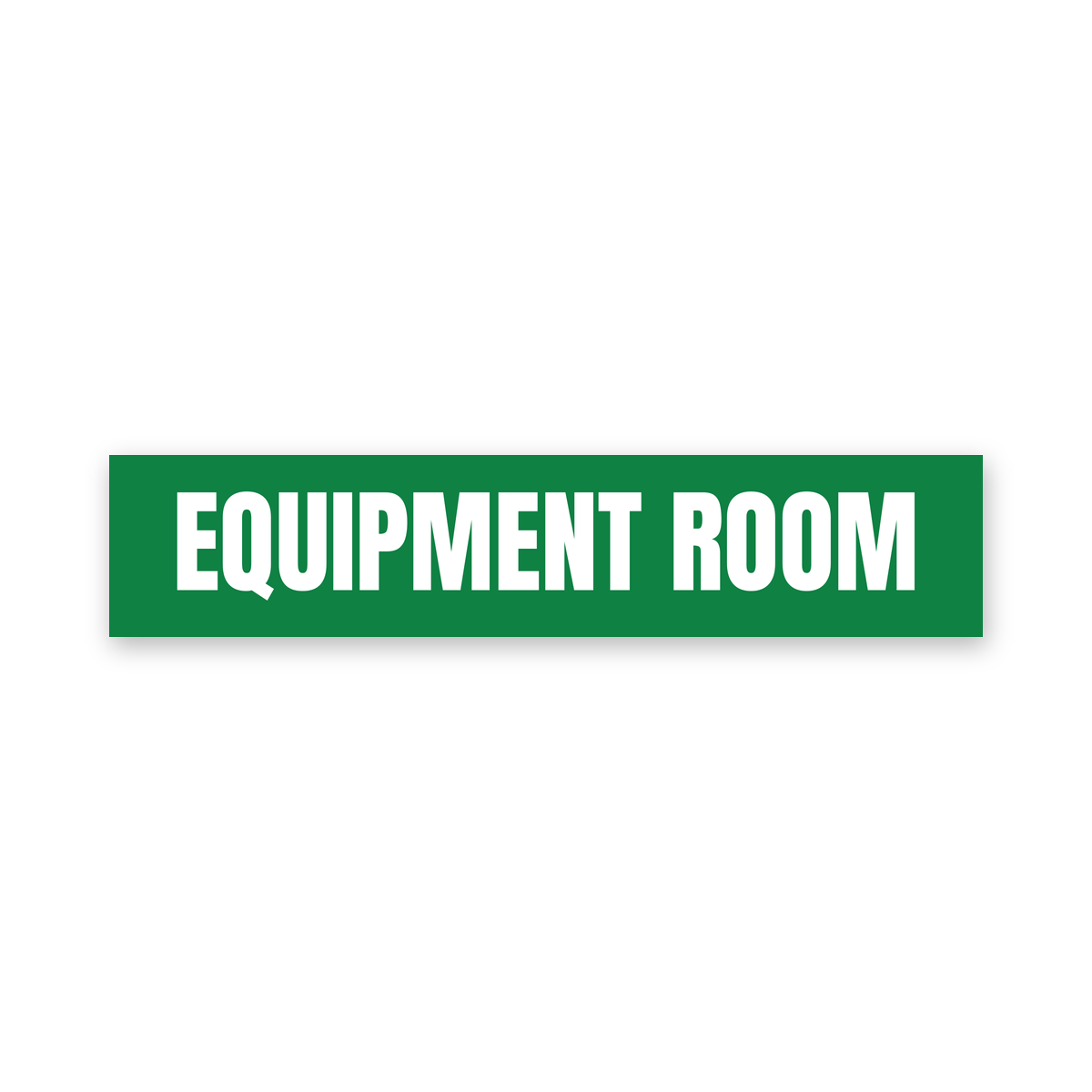 Equipment Room Sign, green and white, Australian made