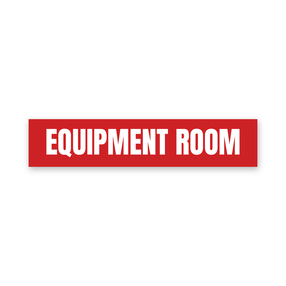 Equipment Room Sign, red and white, Australian made