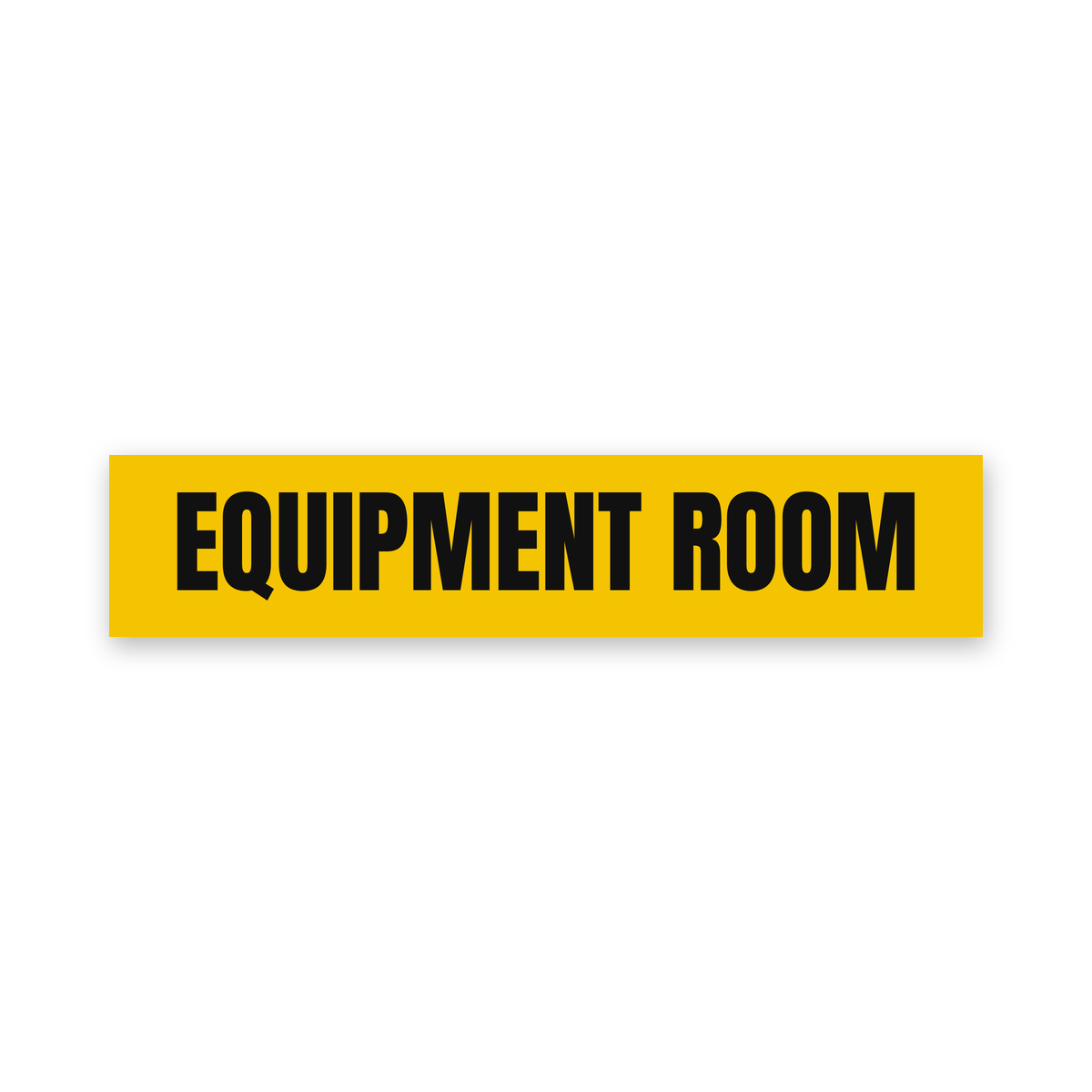 Equipment Room Sign, yellow and black, Australian made