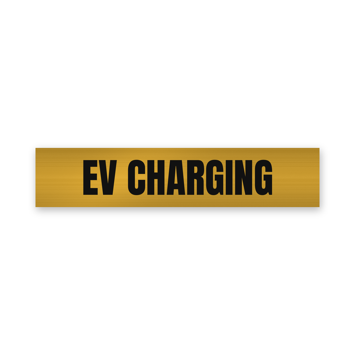 EV Charging Sign, brushed gold and black, Australian made