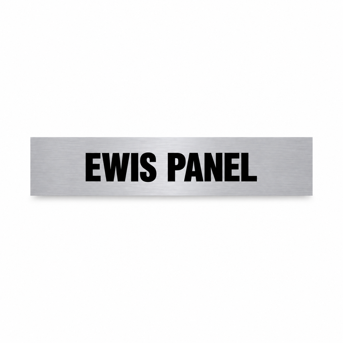 EWIS Panel Sign – Silver & Black, Australian made