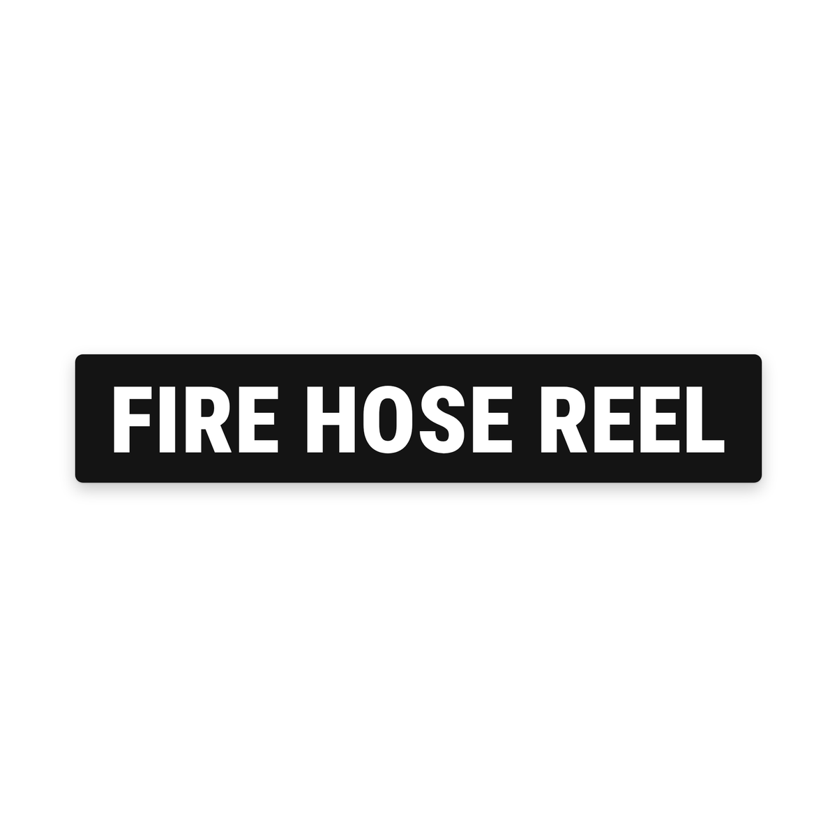 Fire Hose Reel Sign, black and white, Australian made