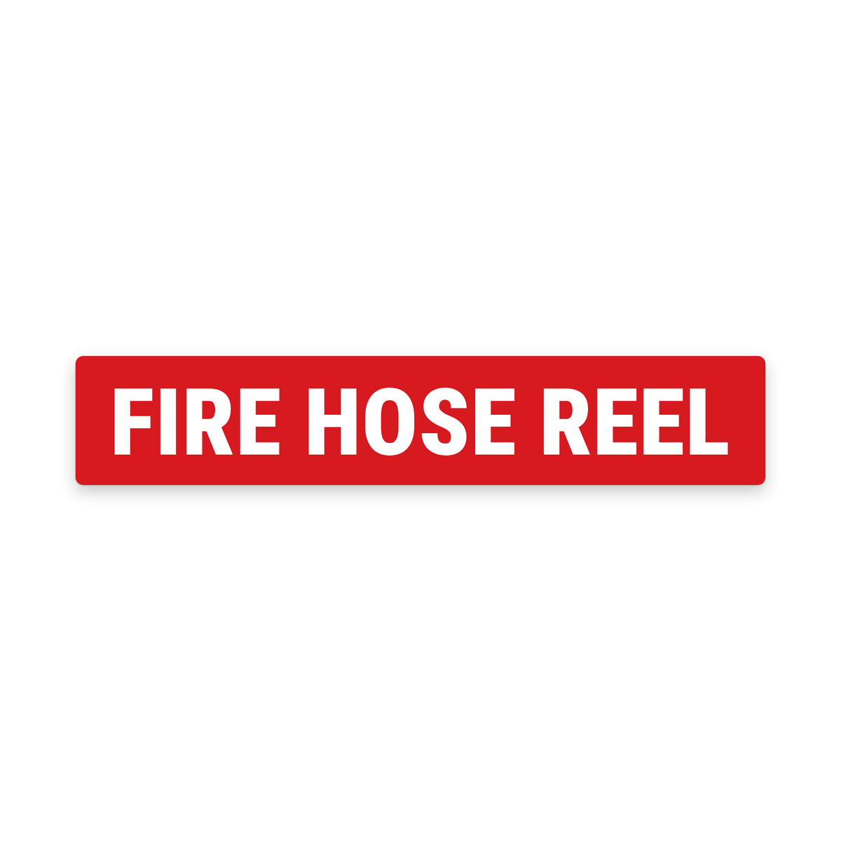 Fire Hose Reel Sign, red and white, Australian made