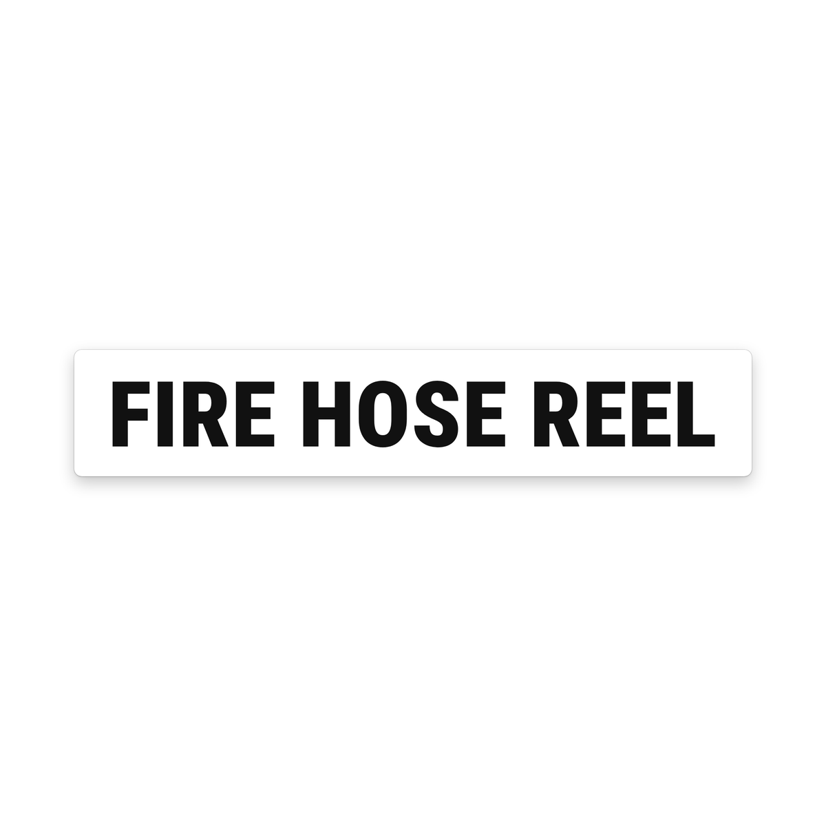 Fire Hose Reel Sign, white and black, Australian made