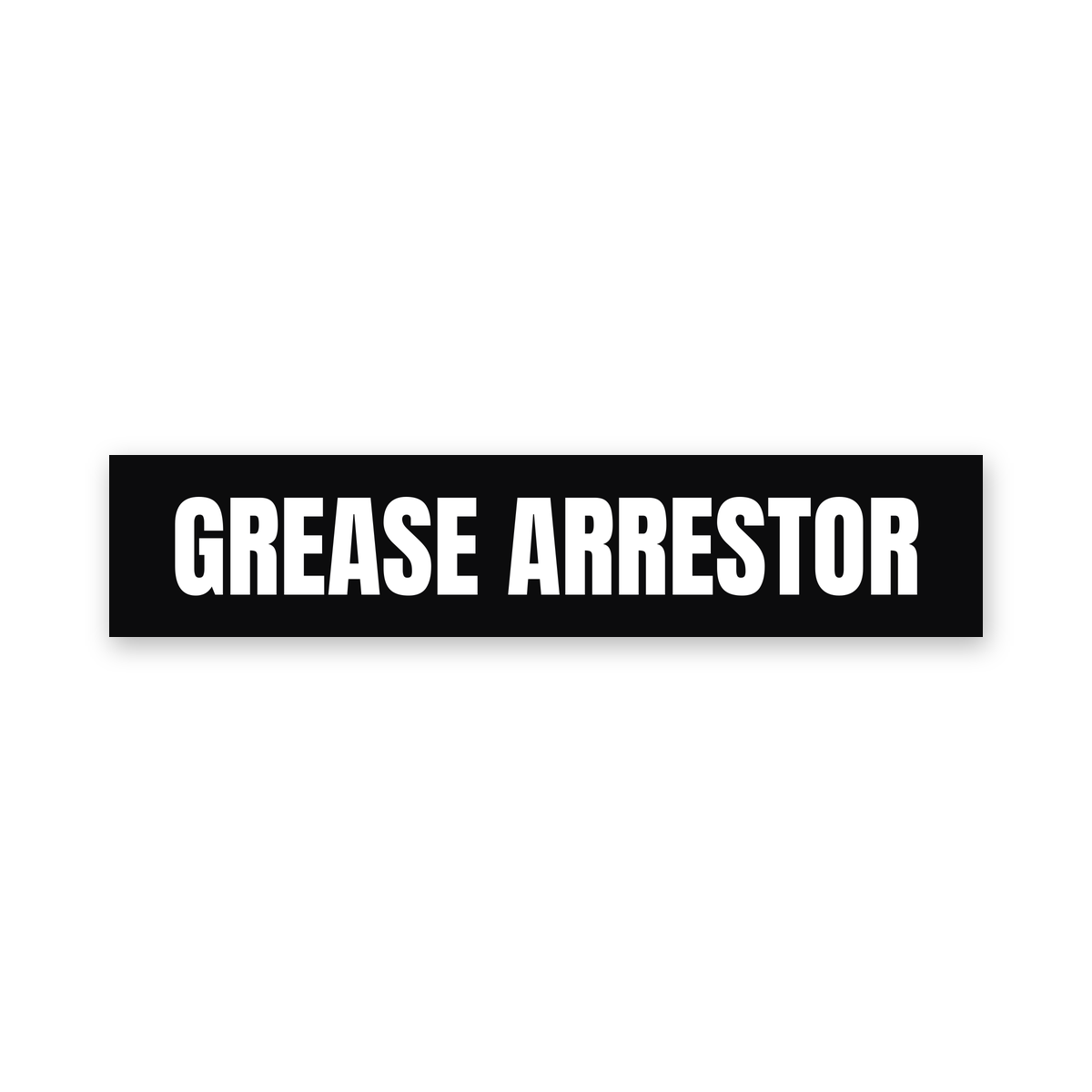 Grease Arrestor Sign, black and white, Australian made