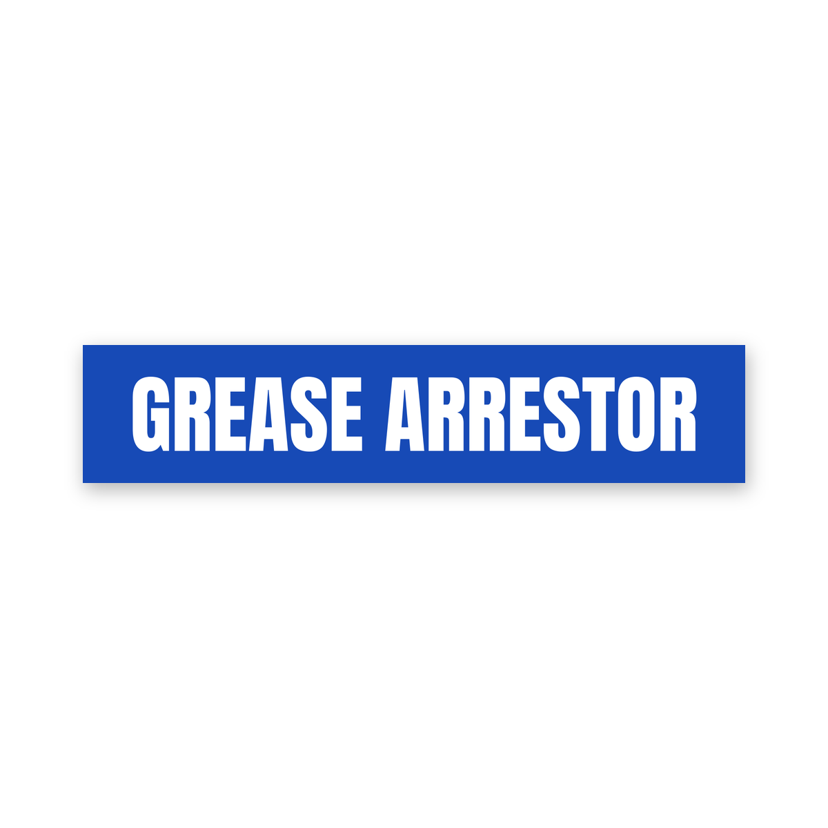 Grease Arrestor Sign, blue and white, Australian made