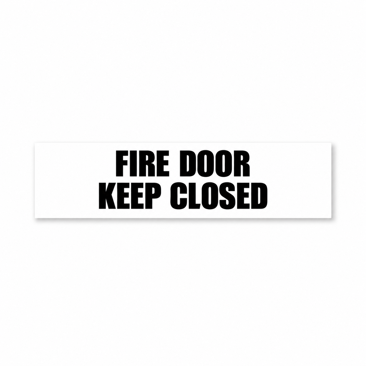 Fire Door Keep Closed Sign, white and black, Australian made