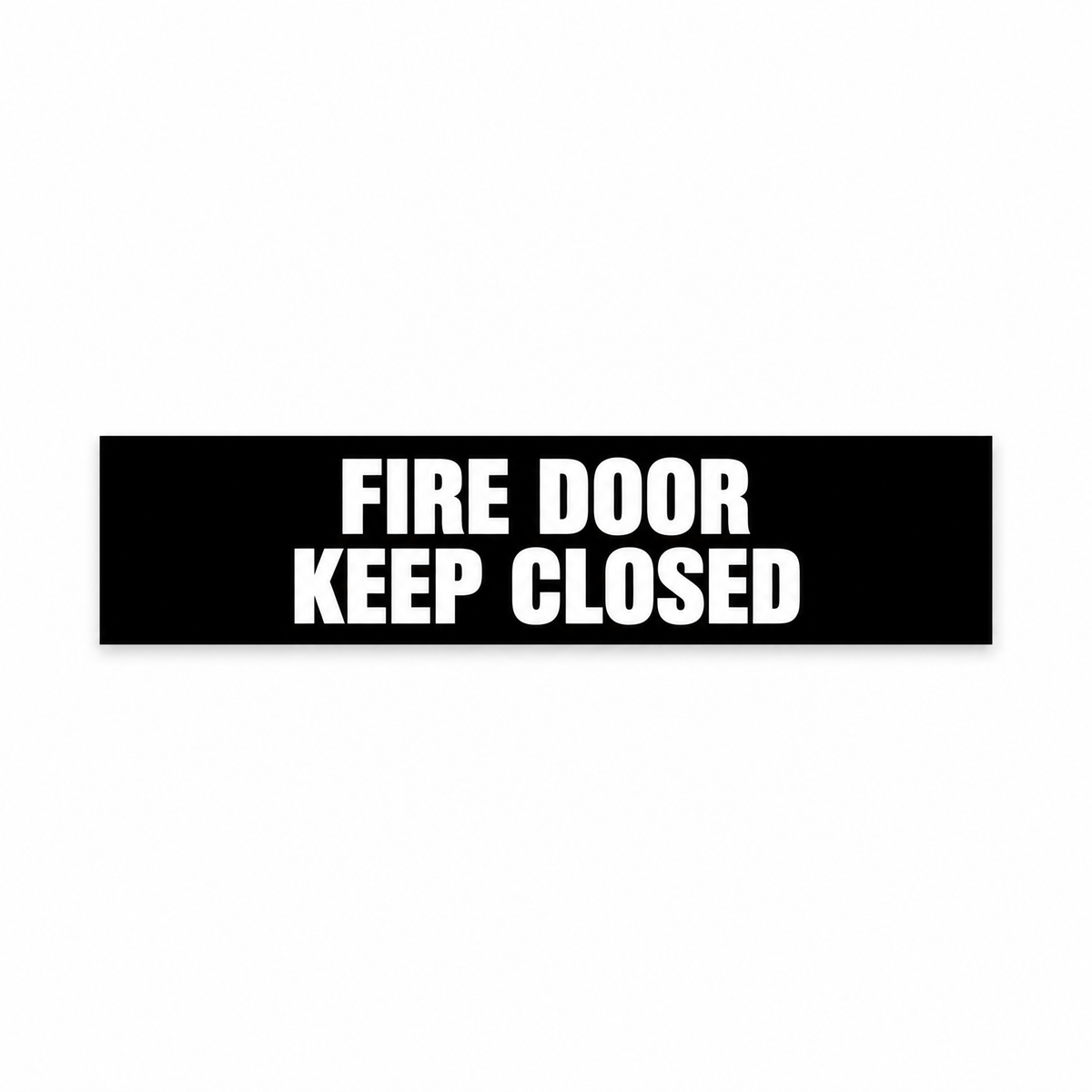 Fire Door Keep Closed Sign, black and white, Australian made