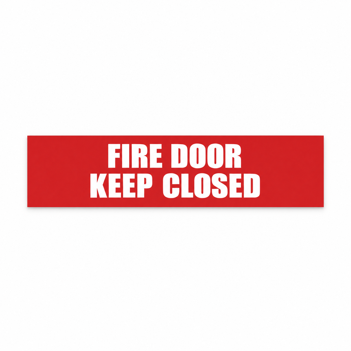 Fire Door Keep Closed Sign, red and white, Australian made