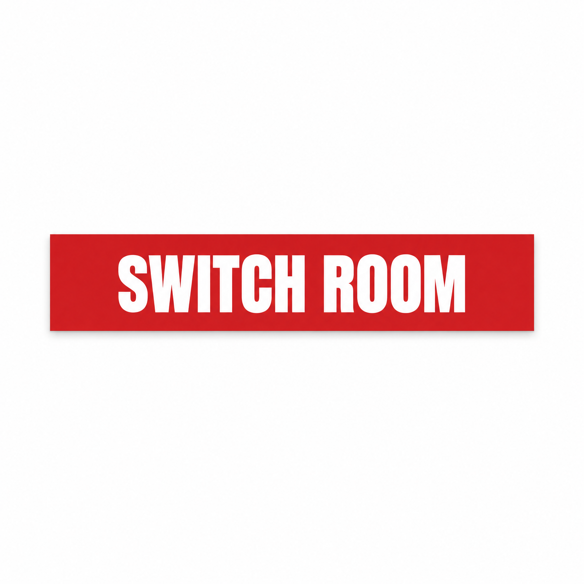 Switch Room Sign, red and white, Australian made