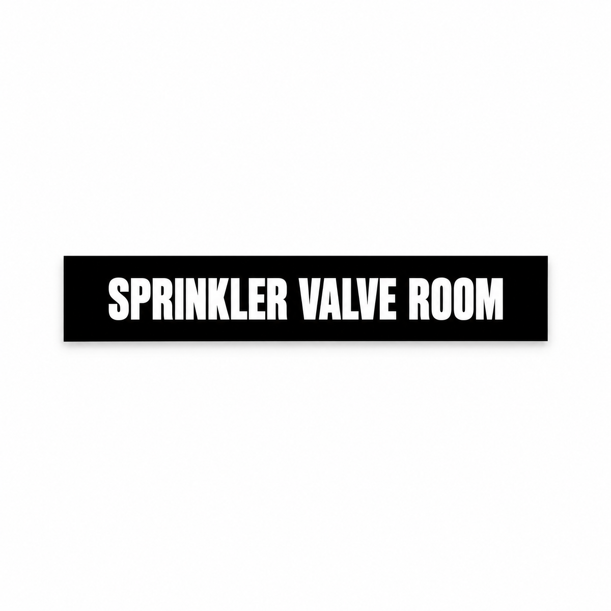 Sprinkler Valve Room Sign, black and white, Australian made