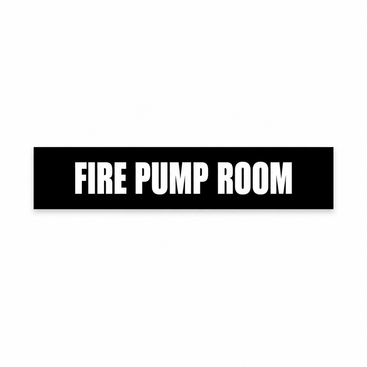 Fire Pump Room Sign, black and white, Australian made