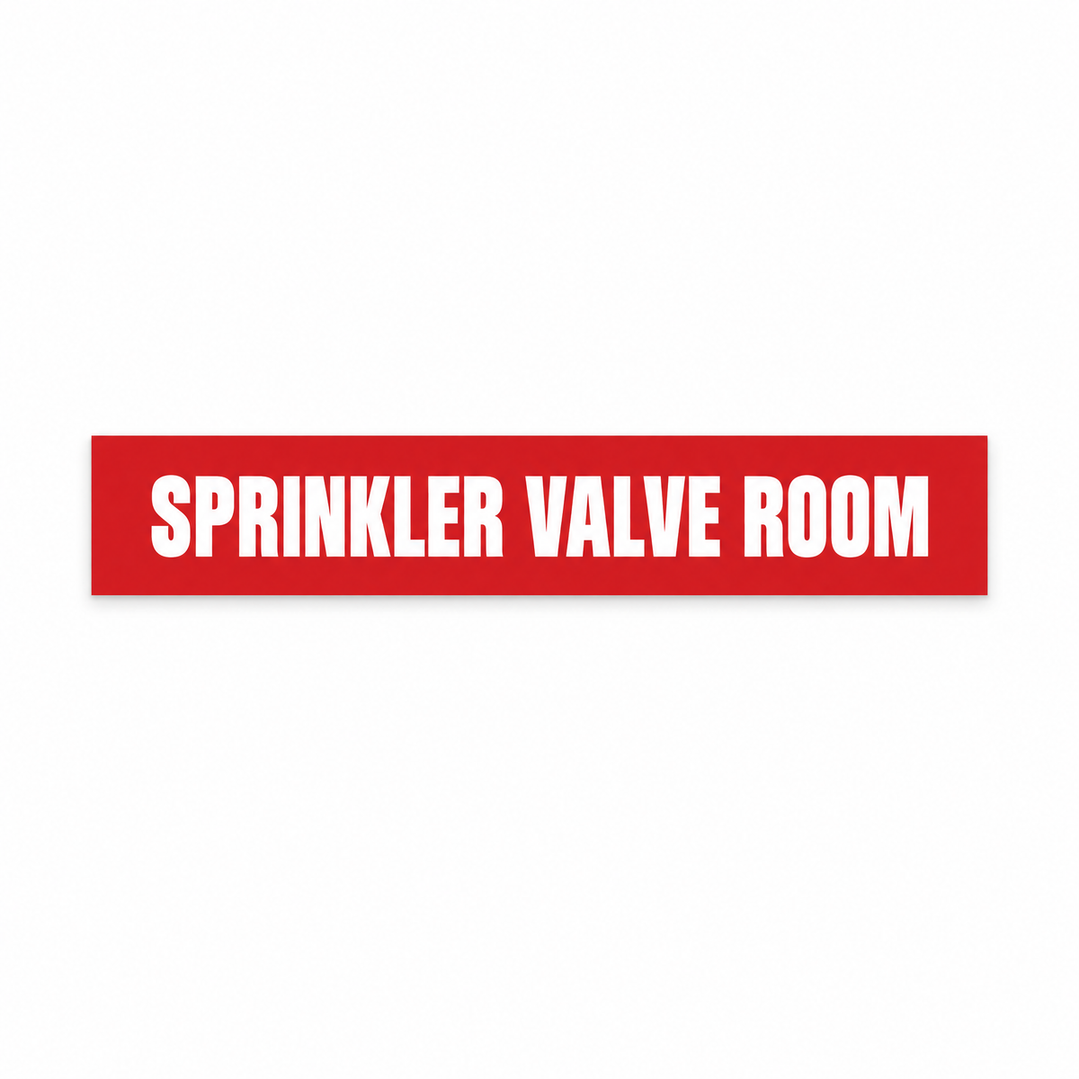 Sprinkler Valve Room Sign, red and white, Australian made