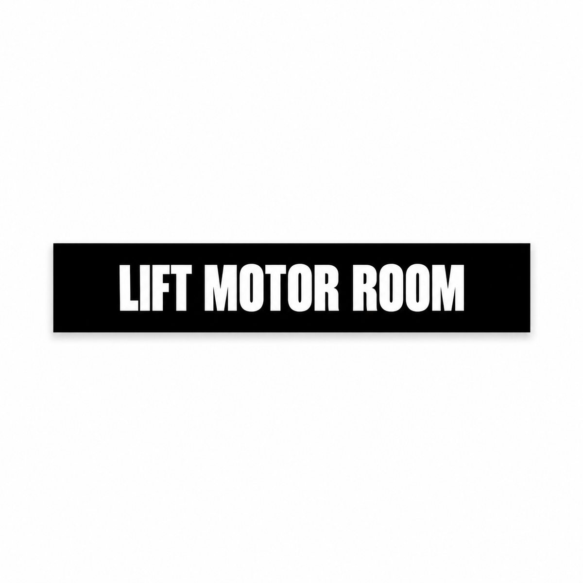 Lift Motor Room Sign, black and white, Australian made