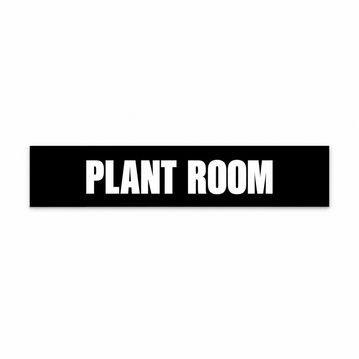 Plant Room Sign, black and white, Australian made