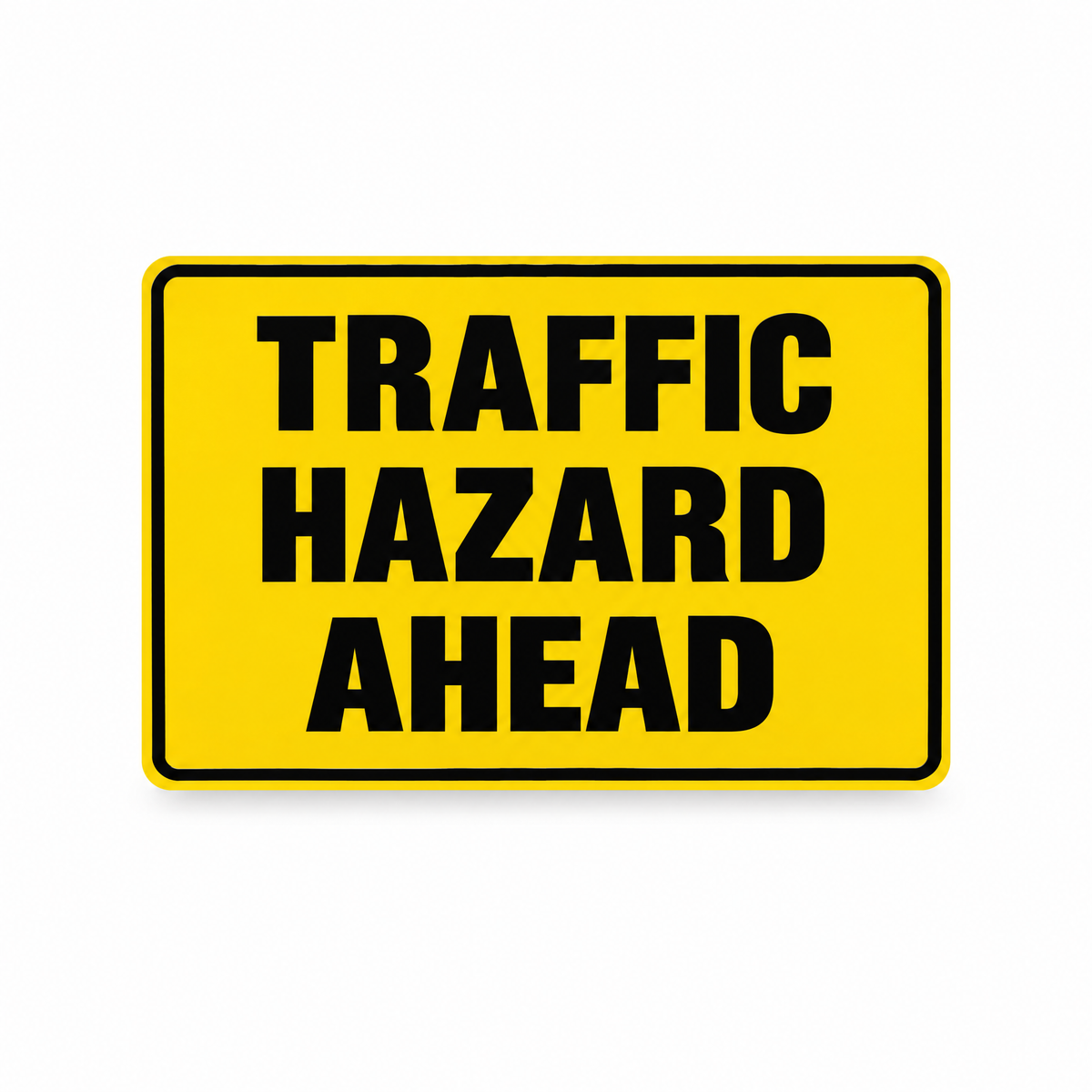 Traffic Hazard Ahead Sign, Australian made