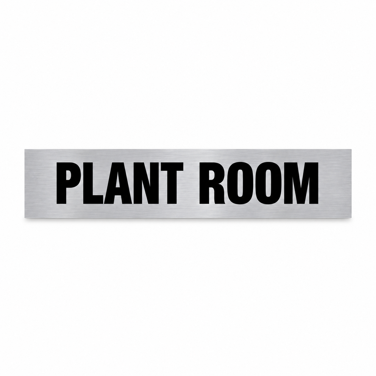 Plant Room Sign – Silver & Black, Australian made