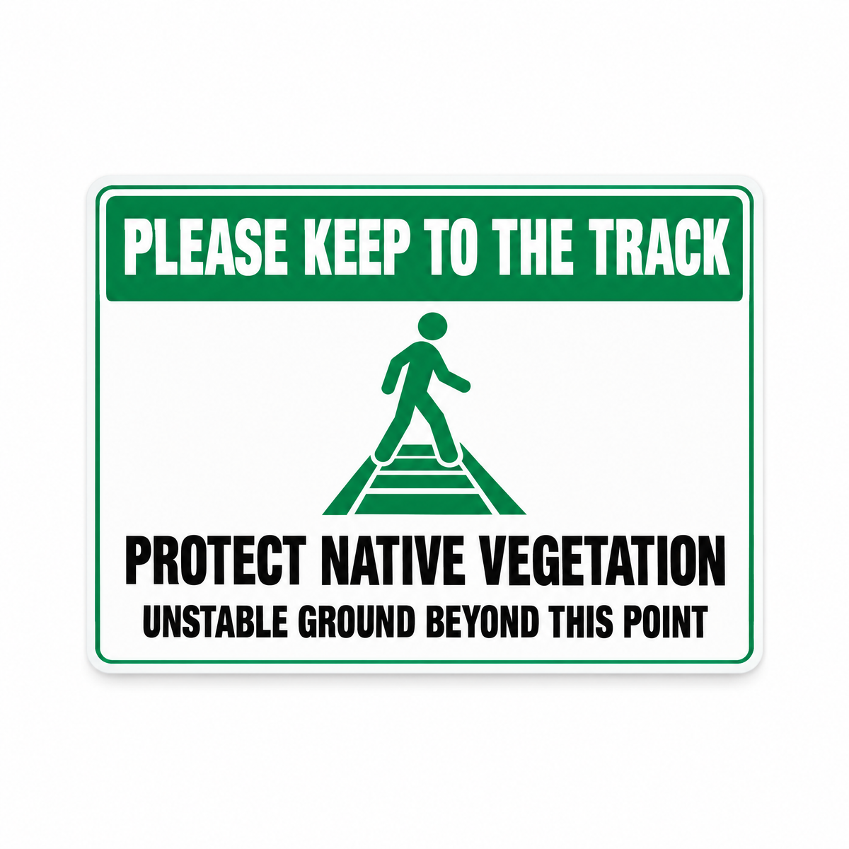 Please Keep to the Track Sign, Australian made