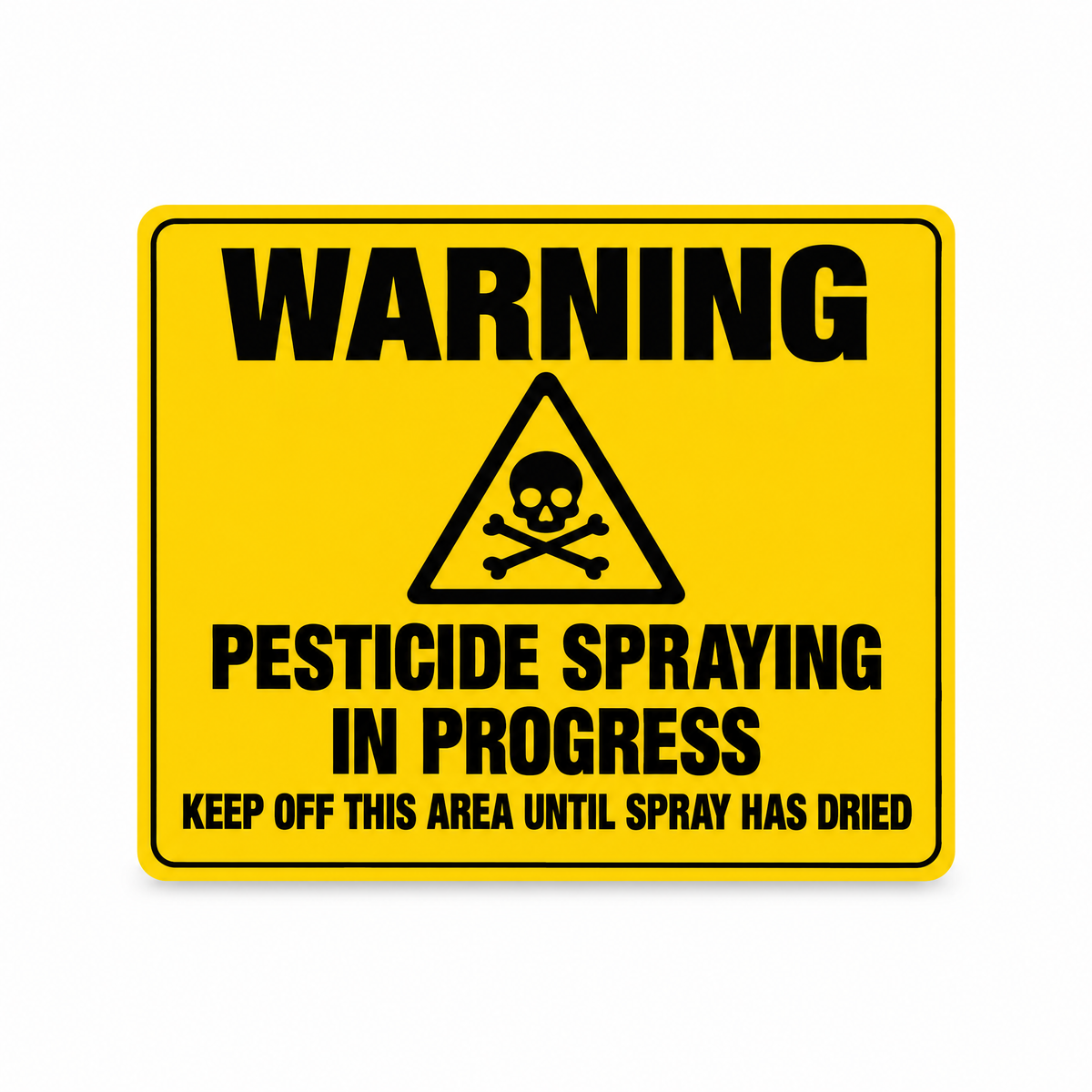 Warning Pesticide Spraying in Progress Keep Off This Area Sign, Australian made