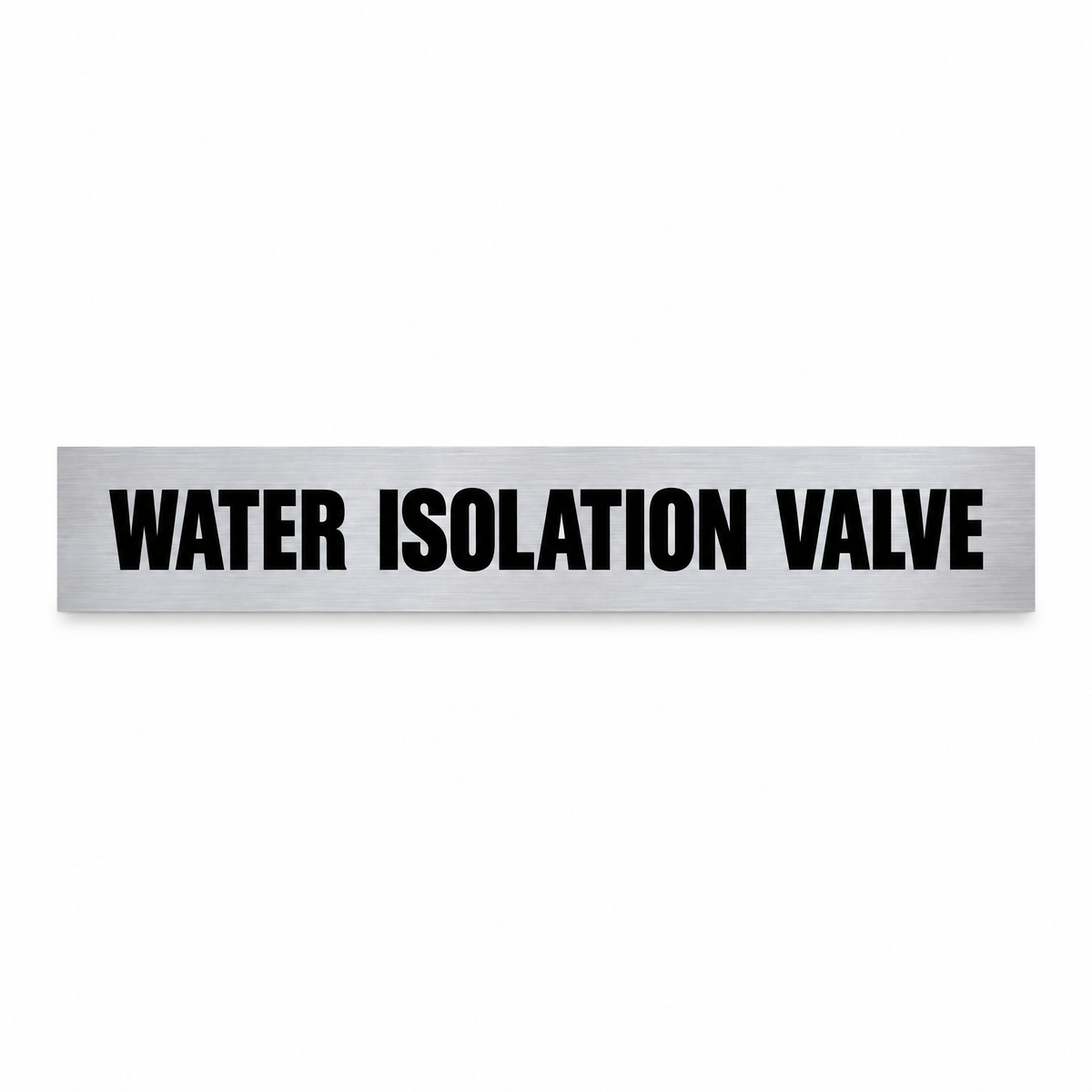 Water Isolation Valve Sign – Silver & Black, Australian made