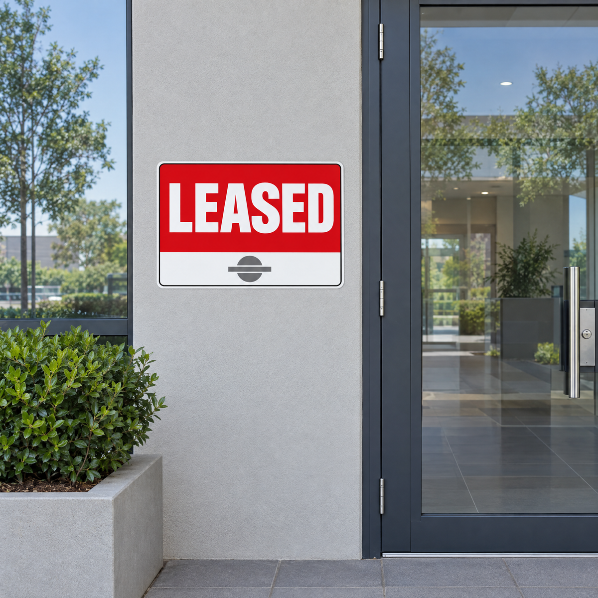 Leased Sign – Custom Logo installed on site