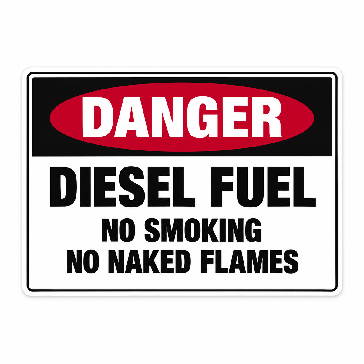 Danger Diesel Fuel Sign – Australian made, matt laminated safety sign by SignShine
