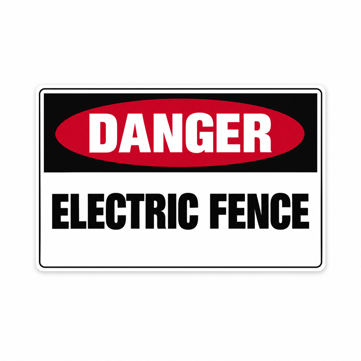 Danger Electric Fence Sign – Australian made, matt laminated safety sign by SignShine