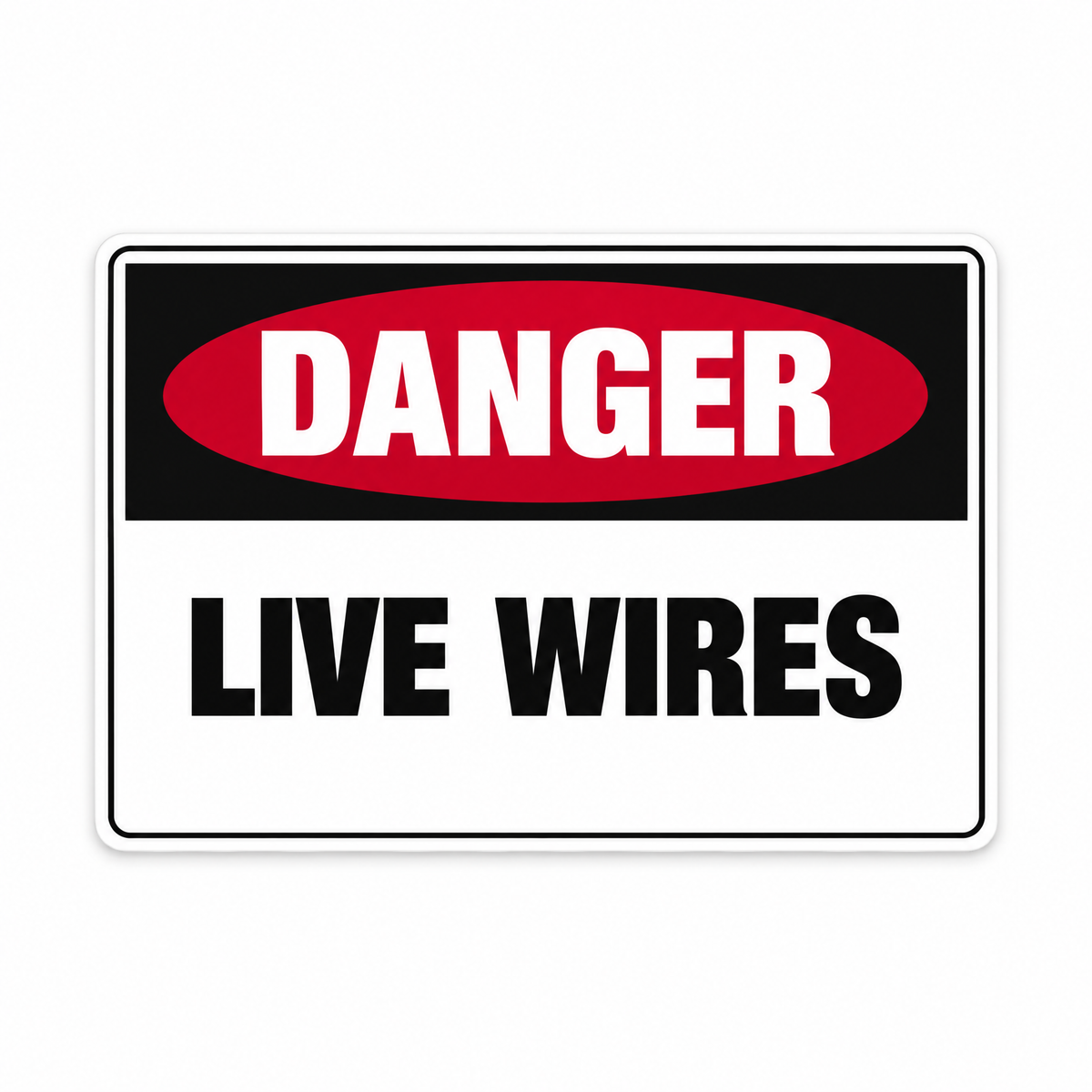 Danger Live Wires Sign – Australian made, matt laminated safety sign by SignShine