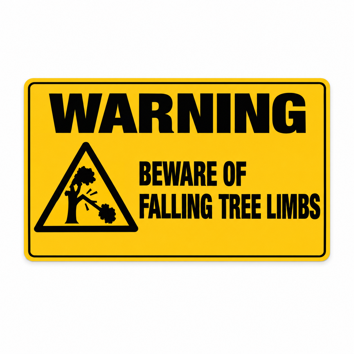 Warning Beware of Falling Tree Limbs Sign – Australian made, matt laminated safety sign by SignShine