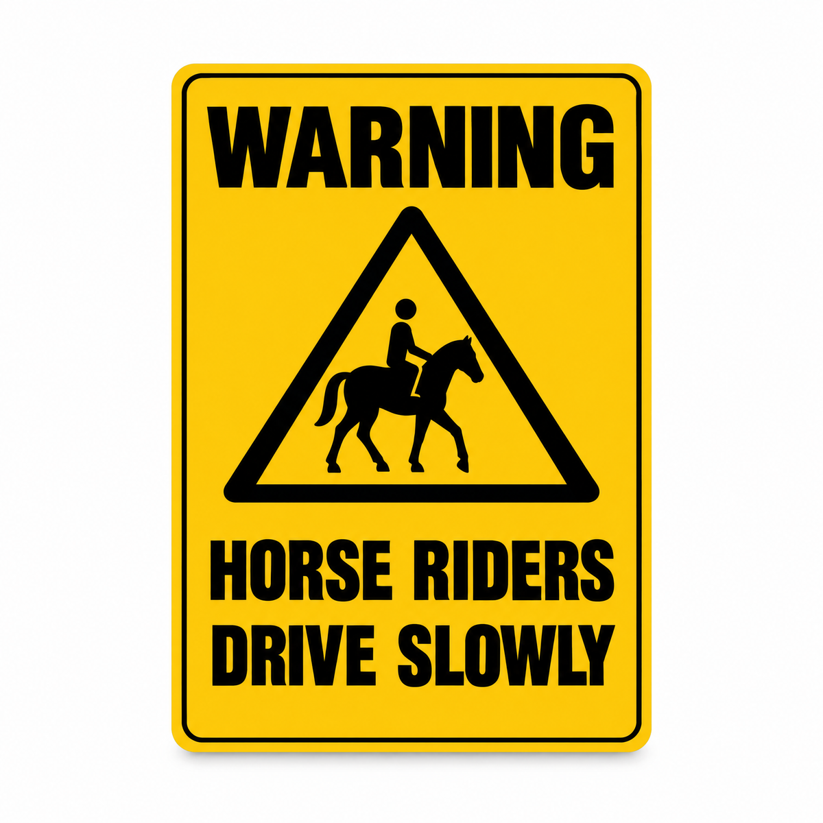 Warning Horse Rider Sign – Australian made, matt laminated safety sign by SignShine