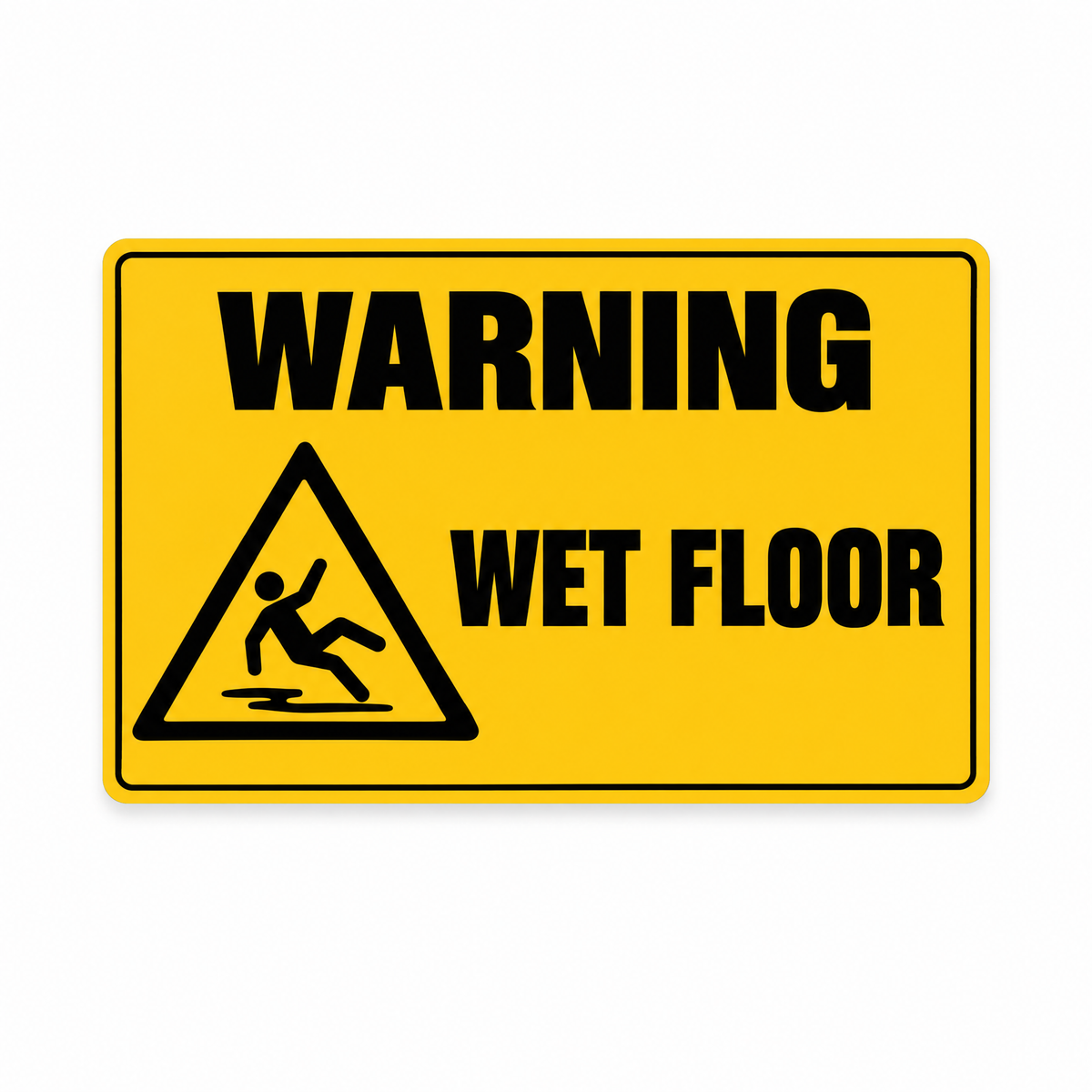 Warning Wet Floor Sign – Australian made, matt laminated safety sign by SignShine
