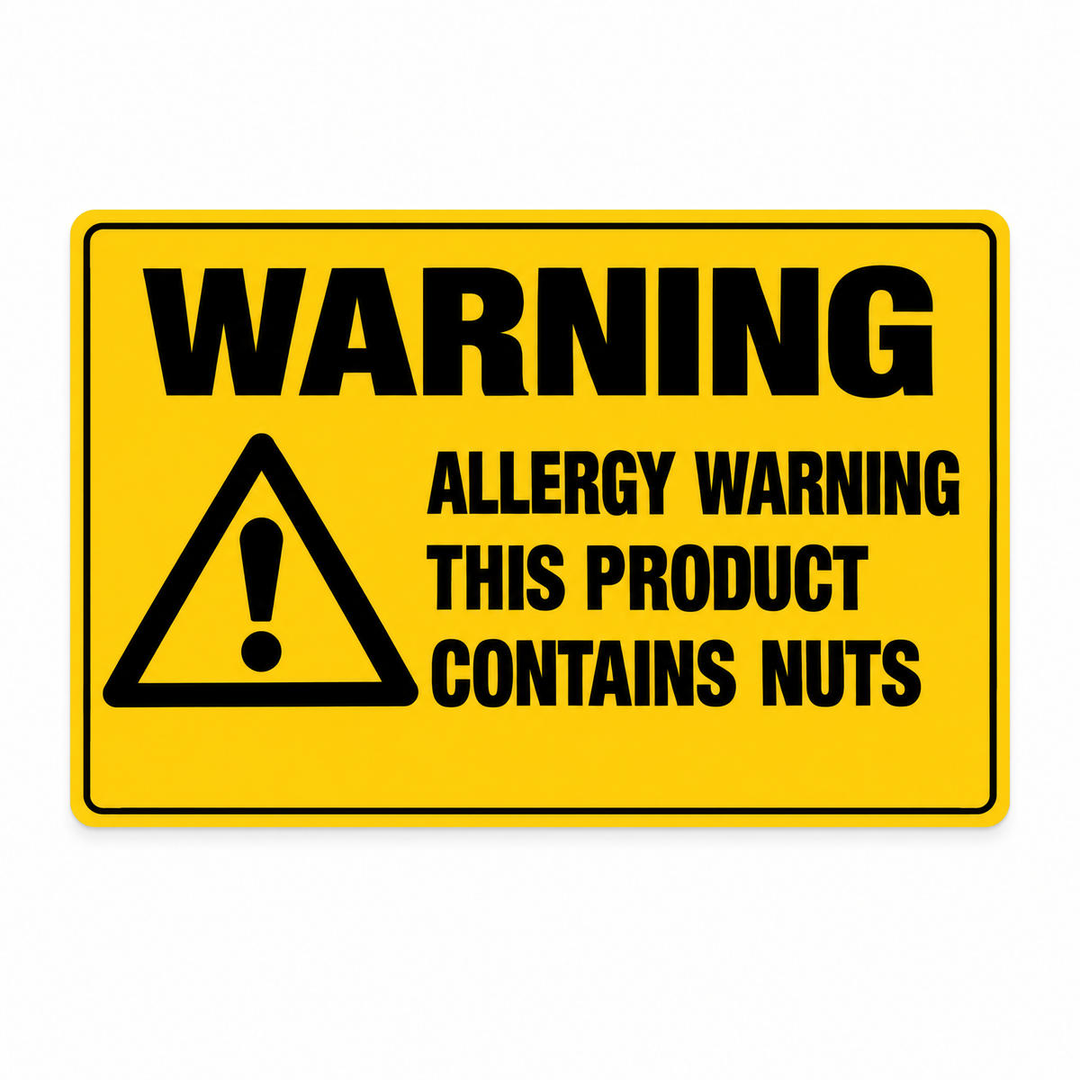 Allergy Warning Sign with Custom Text – Australian made, matt laminated safety sign by SignShine