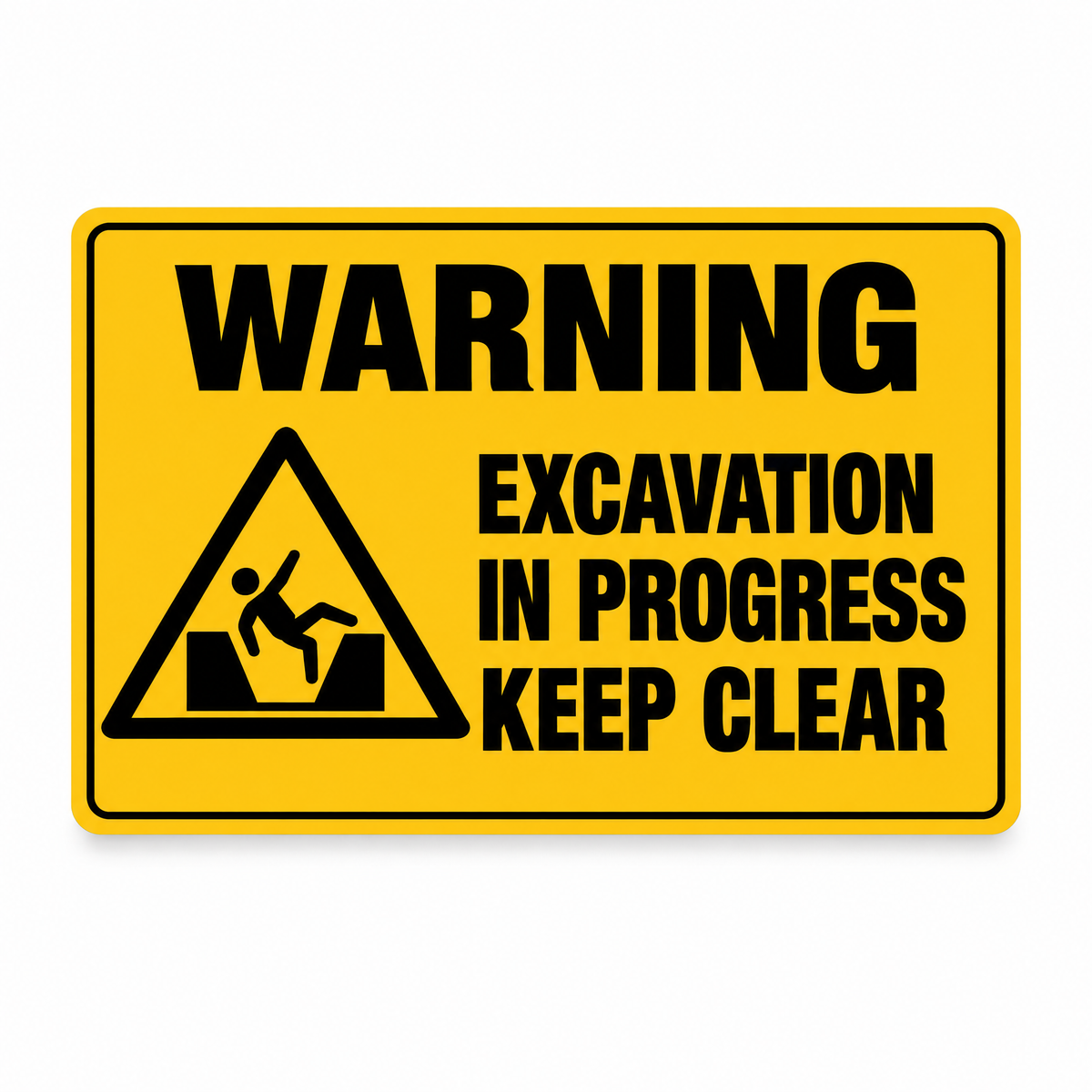 Excavation in Progress Sign – Australian made, matt laminated safety sign by SignShine