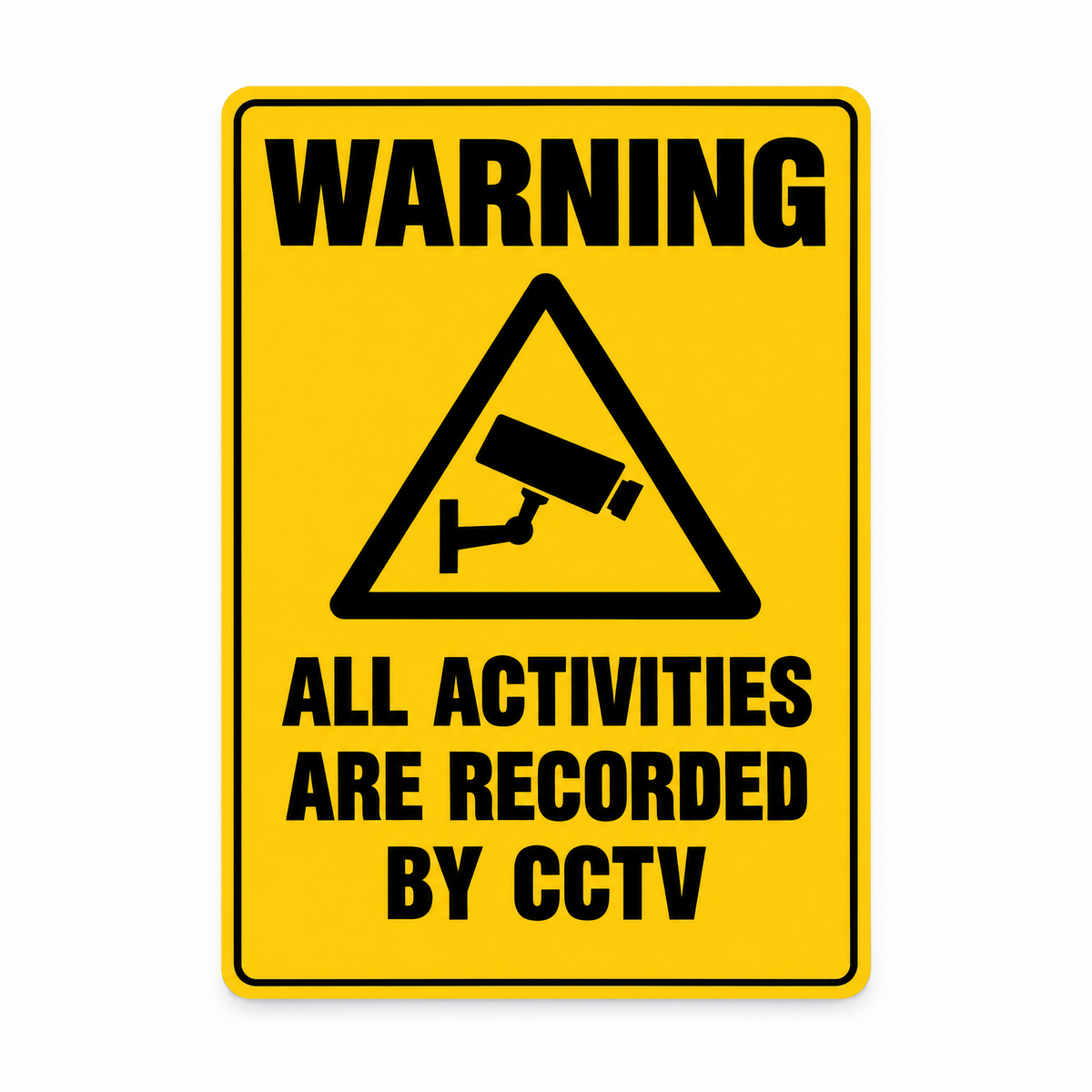 Warning All Activities Are Recorded Sign – Australian made, matt laminated safety sign by SignShine