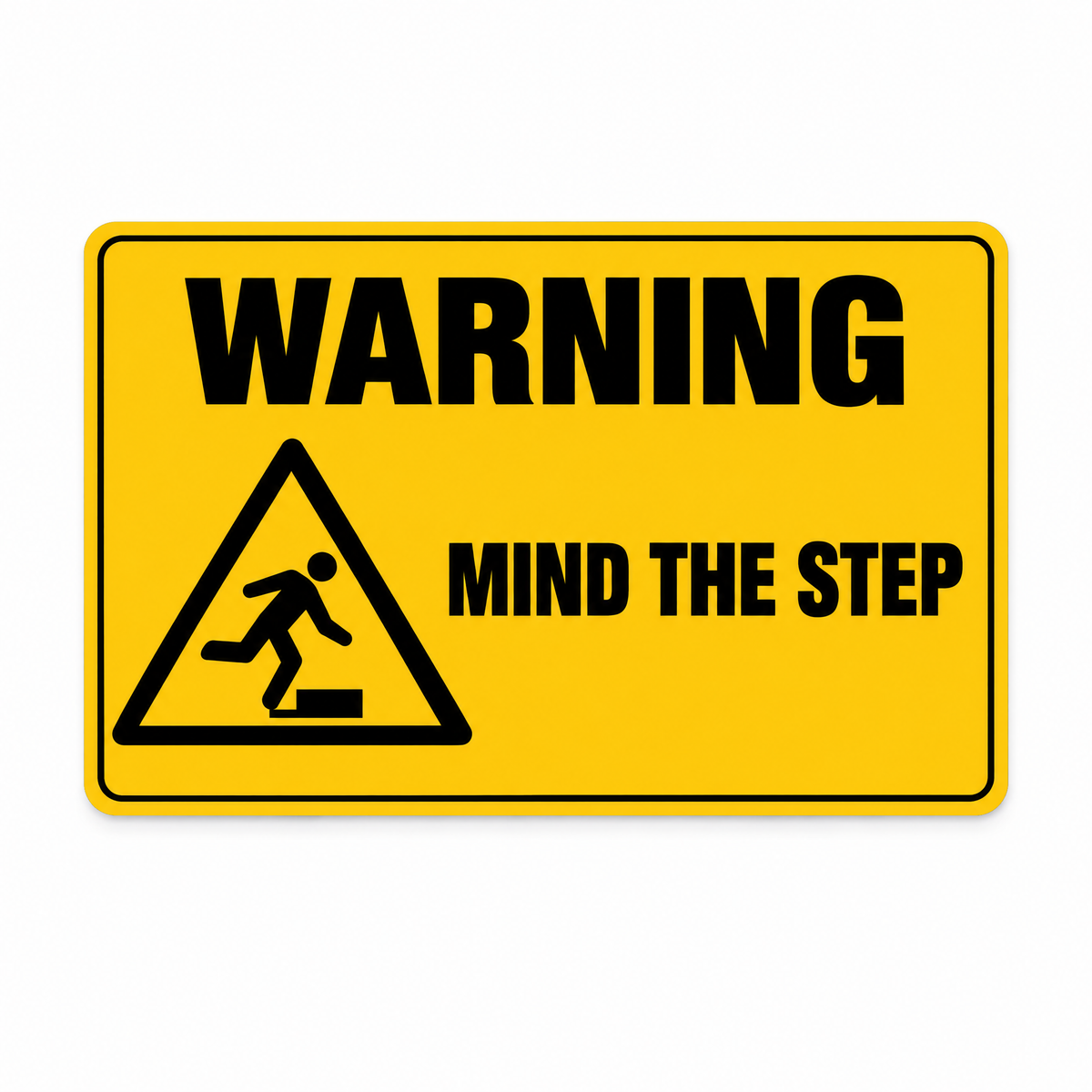 Mind The Step Sign – Australian made, matt laminated safety sign by SignShine