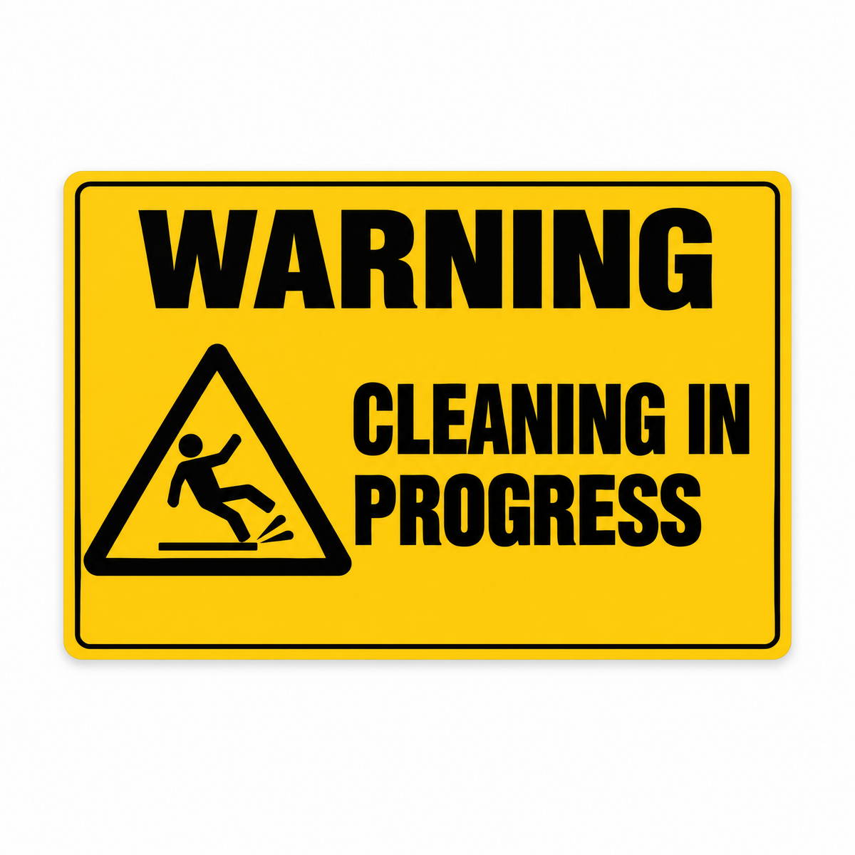 Warning Cleaning in Progress Sign – Australian made, matt laminated safety sign by SignShine