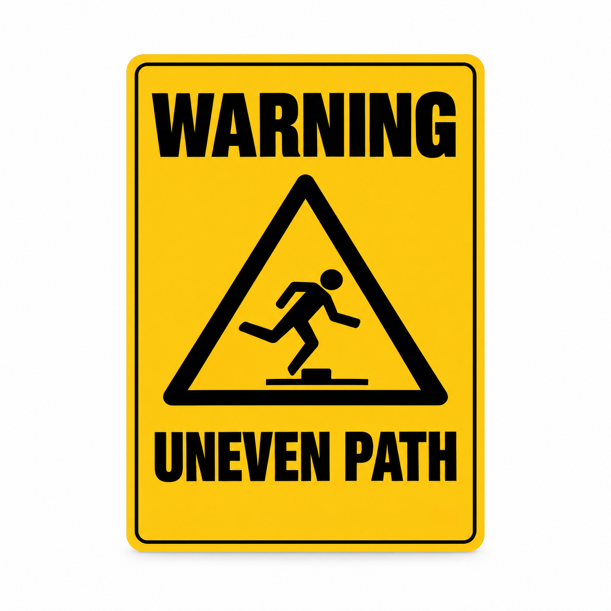 Uneven Path Sign – Australian made, matt laminated safety sign by SignShine