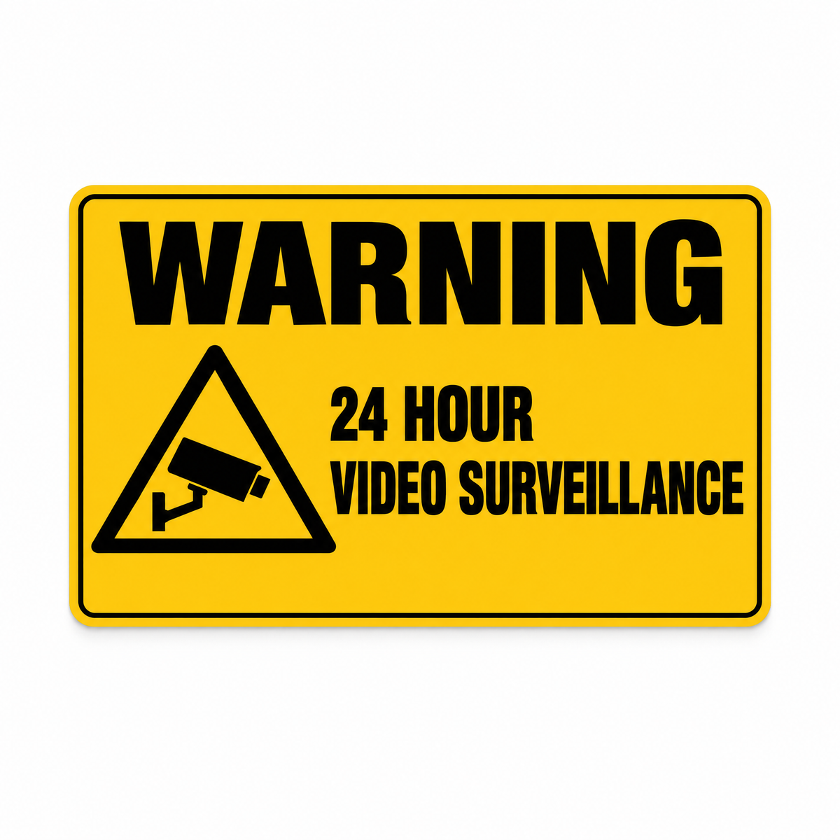 24 Hour Video Surveillance Sign – Australian made, matt laminated safety sign by SignShine