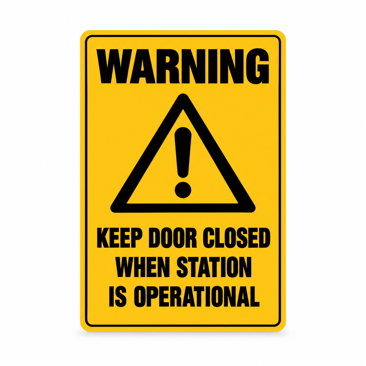 Keep Door Closed When Station Is Operational Sign – Australian made, matt laminated safety sign by SignShine