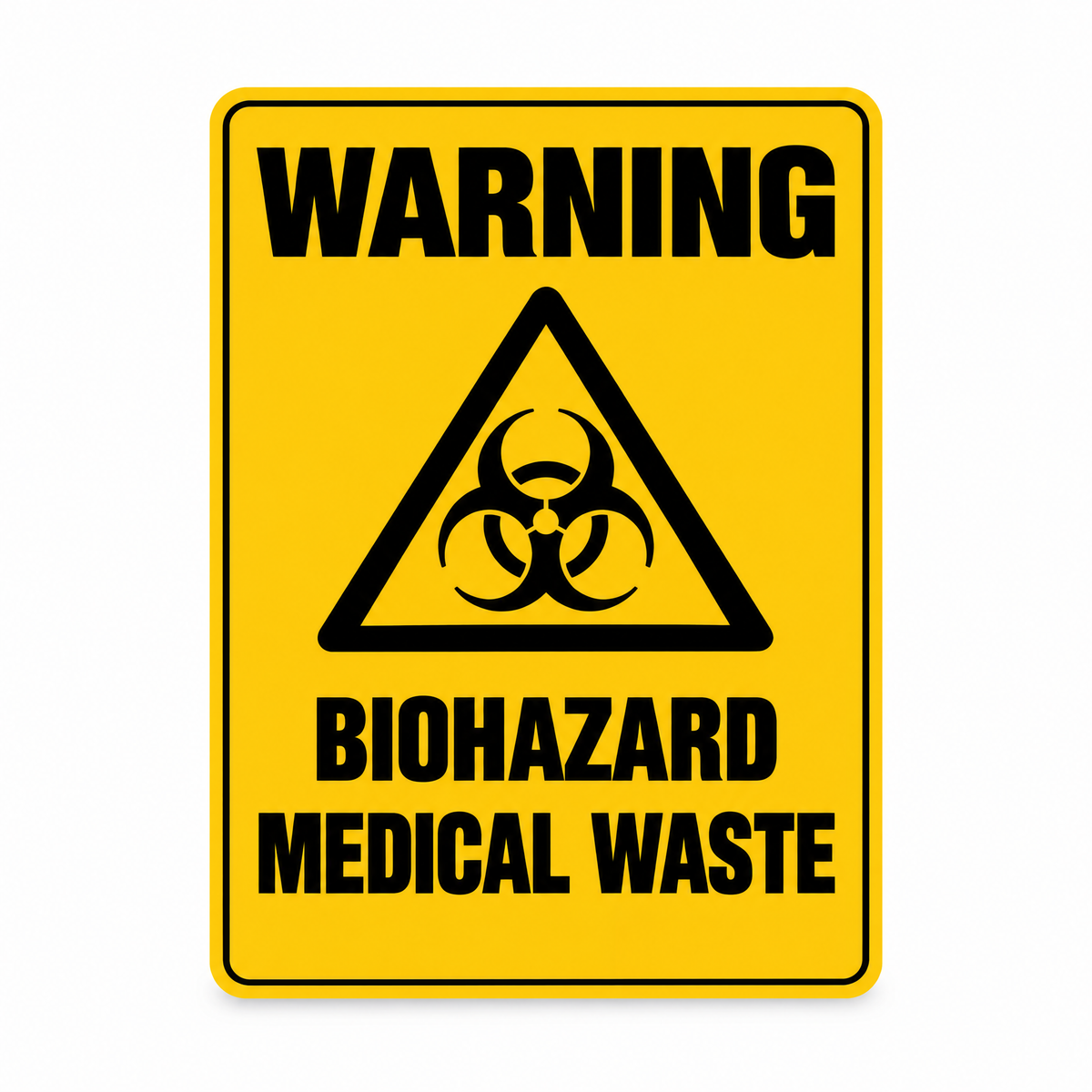 Biohazard Medical Waste Sign – Australian made, matt laminated safety sign by SignShine