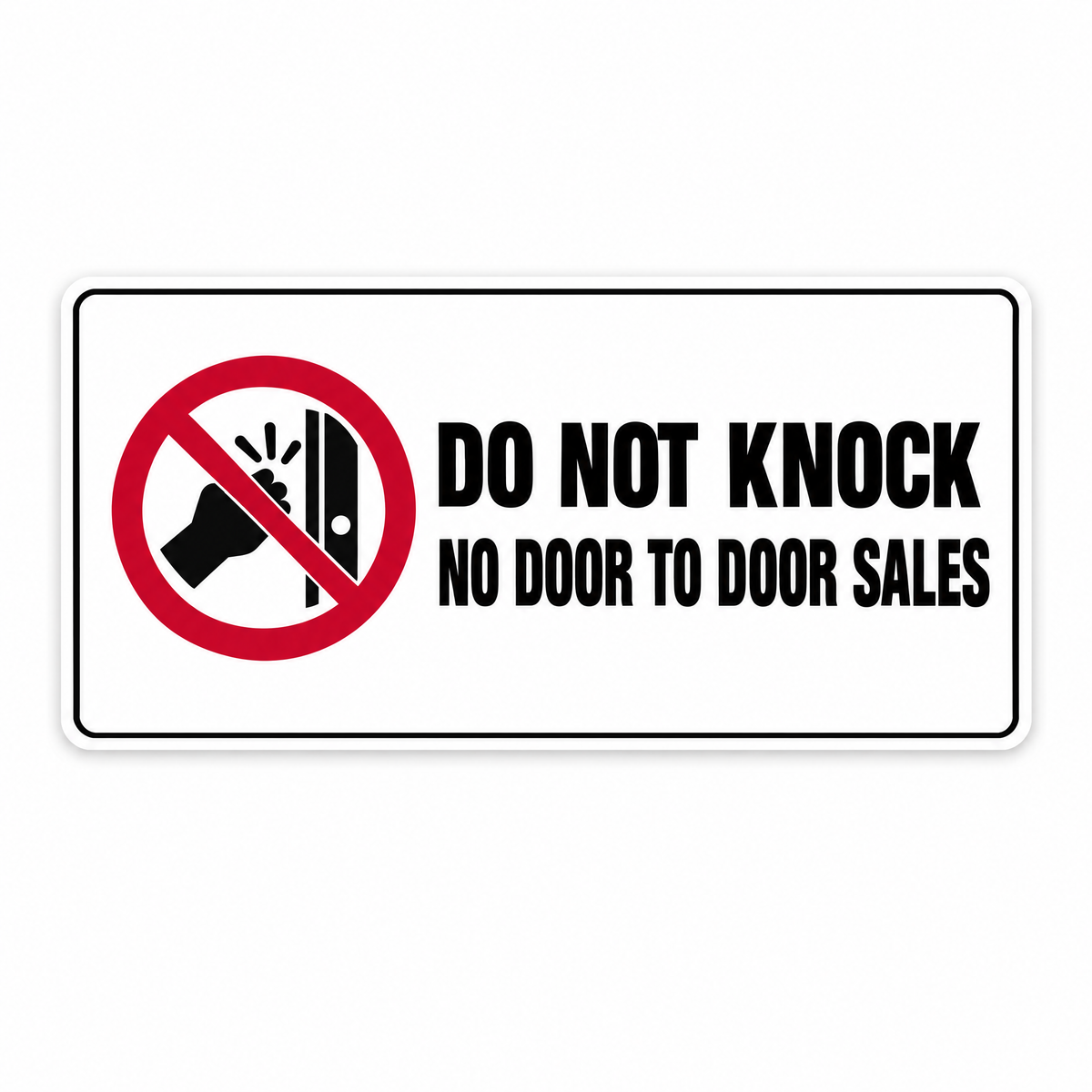 Do Not Knock No Door to Door Sales Sign – Australian made, matt laminated safety sign by SignShine