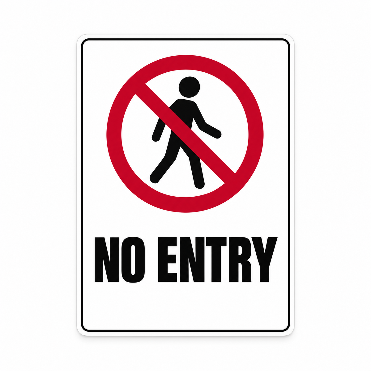 No Entry Sign – Australian made, matt laminated safety sign by SignShine
