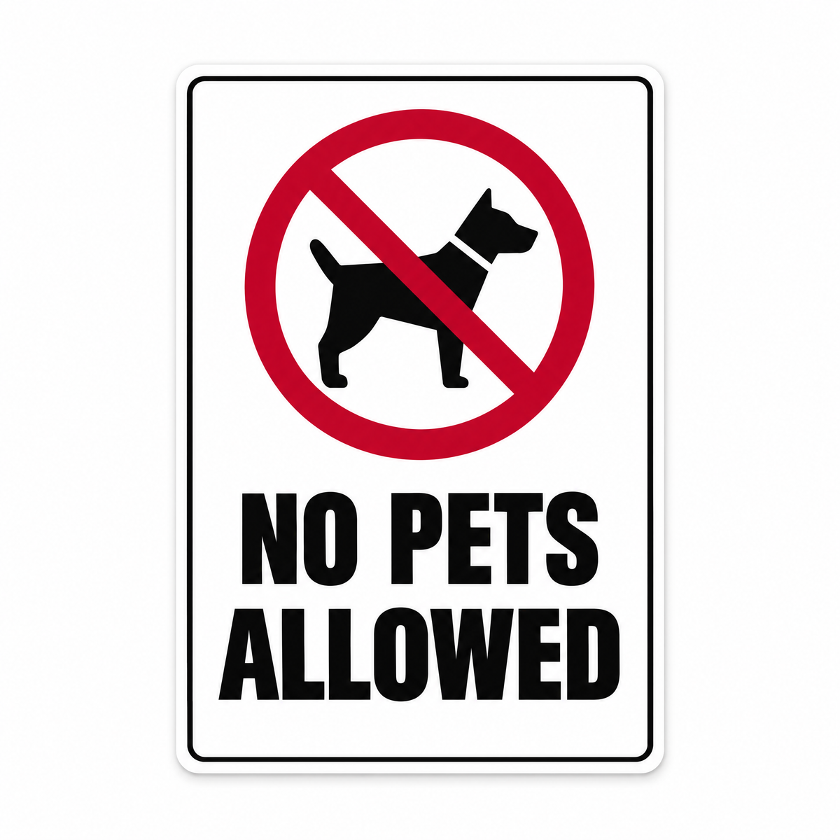 No Pets Allowed Sign – Australian made, matt laminated safety sign by SignShine