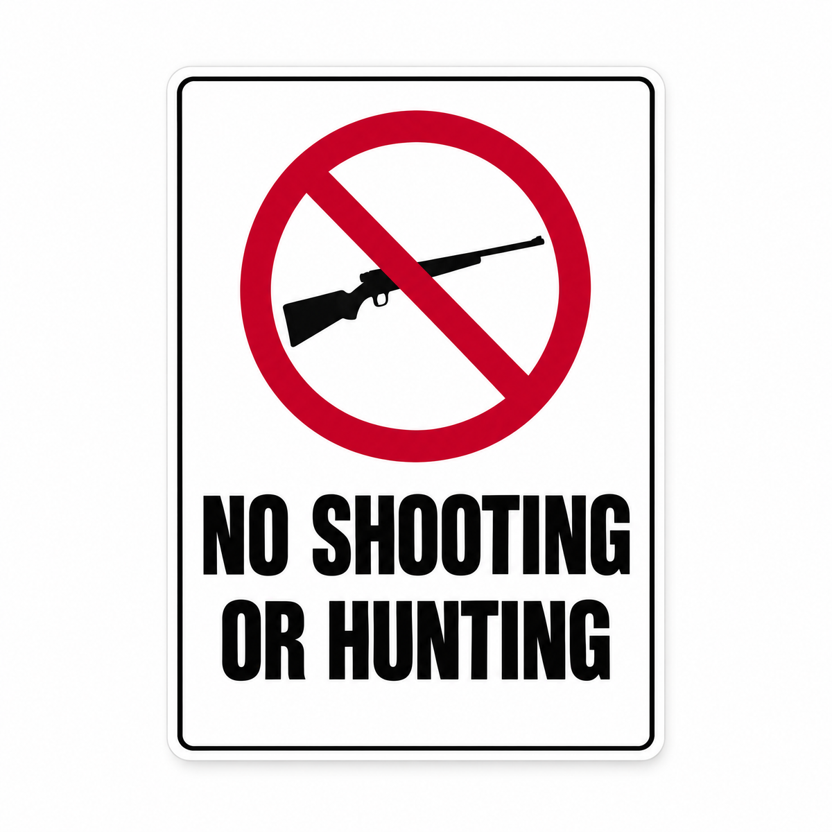 No Shooting or Hunting Sign – Australian made, matt laminated safety sign by SignShine