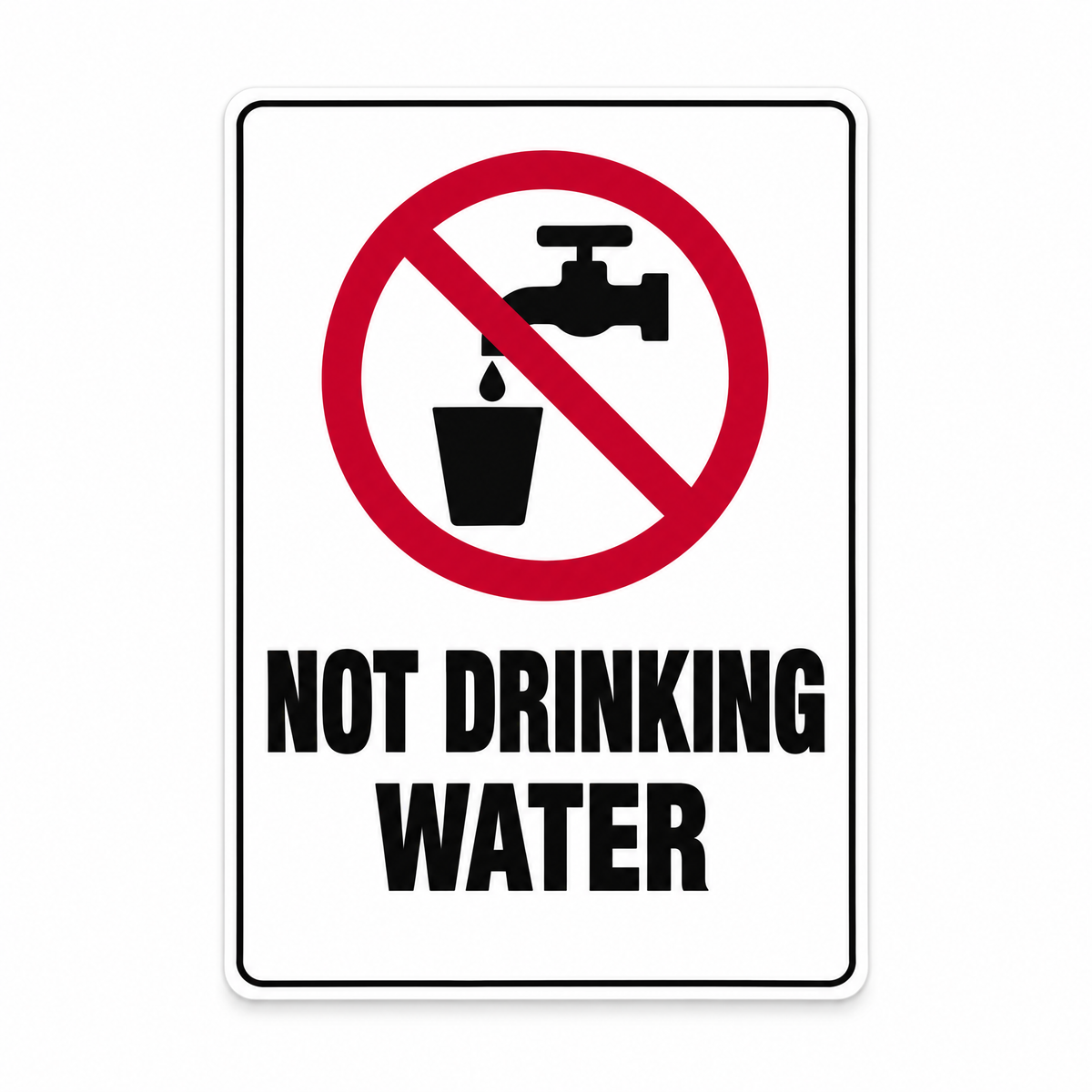 Not Drinking Water Sign – Australian made, matt laminated safety sign by SignShine