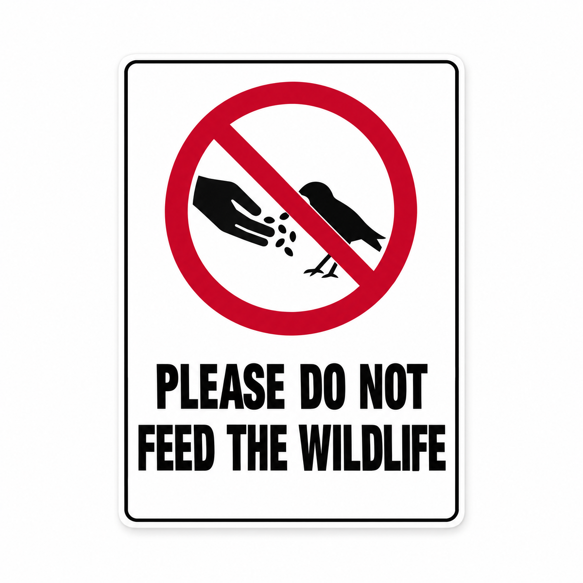 Please Do Not Feed the Wildlife Sign – Australian made, matt laminated safety sign by SignShine