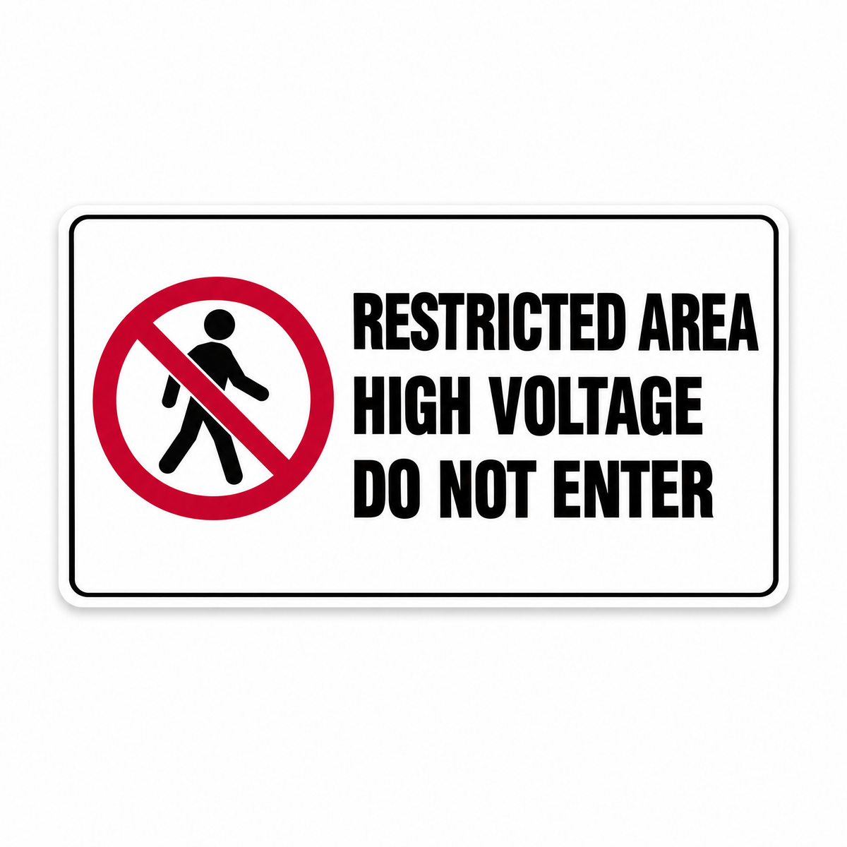 Restricted Area High Voltage Do Not Enter Sign – Australian made, matt laminated safety sign by SignShine